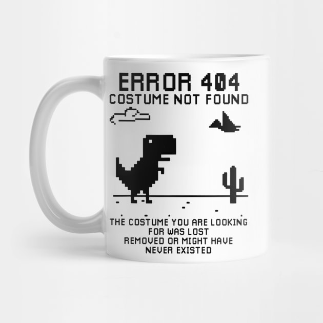 Dinosaur Error 404 Costume Not Found Halloween by masterpiecesai